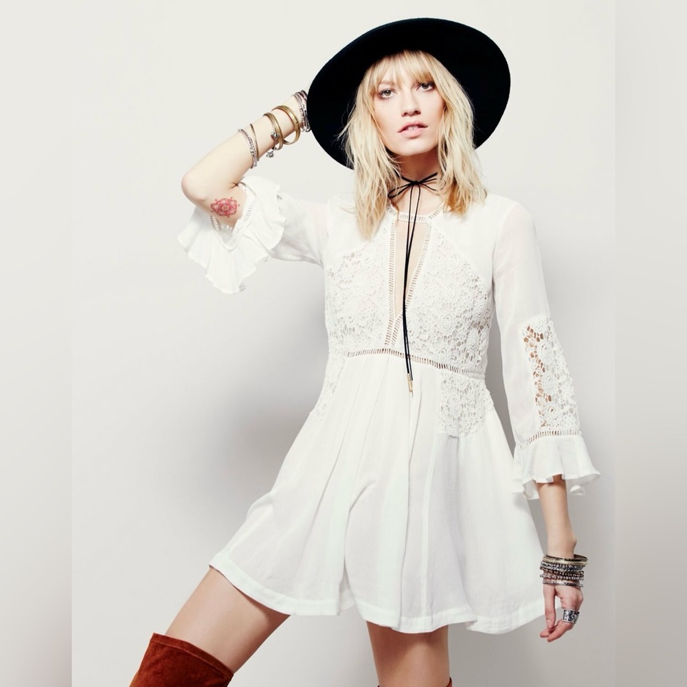 Free People Wildest Dreams Lace Tunic